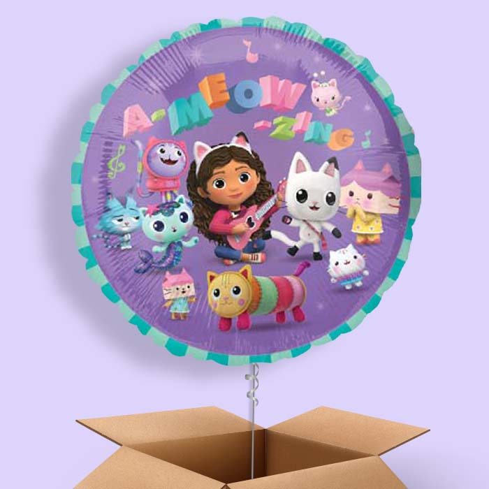 Gabby’s Dollhouse Purple Helium Balloon in a Box - 1 Balloon | Party Save Smile