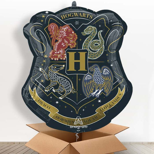 Harry Potter Hogwarts Crest Helium Balloon in a Box - Giant Balloon | Party Save Smile
