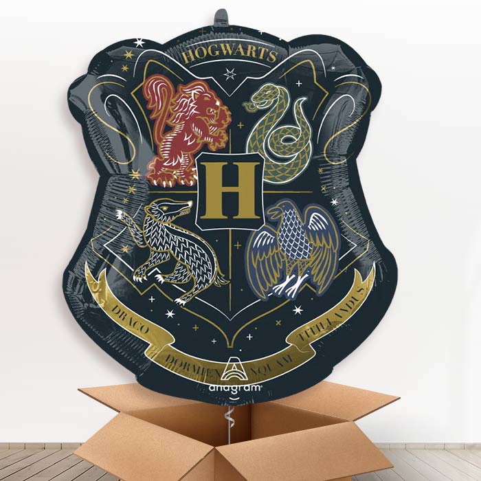 Harry Potter Hogwarts Crest Helium Balloon in a Box - Giant Balloon | Party Save Smile