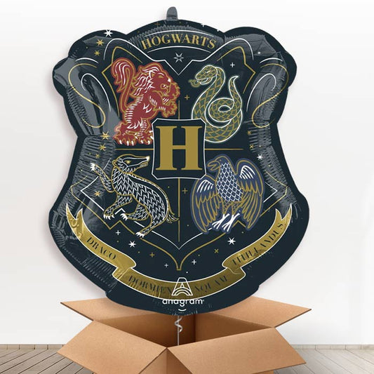 Harry Potter Hogwarts Crest Helium Balloon in a Box - Giant Balloon | Party Save Smile