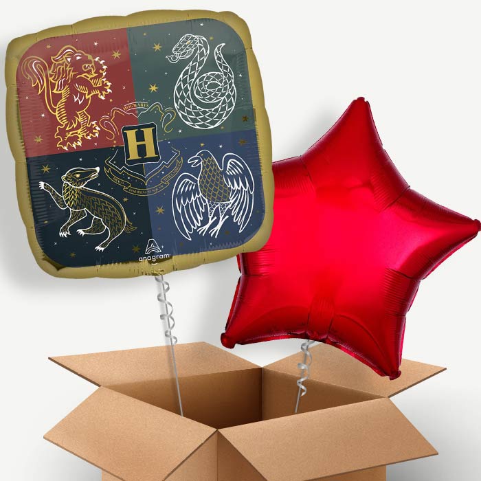 Harry Potter Hogwarts Crest Helium Balloon Pair | Party Save Smile