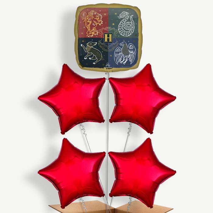 Harry Potter Hogwarts Crest Helium Cluster Balloons | Party Save Smile