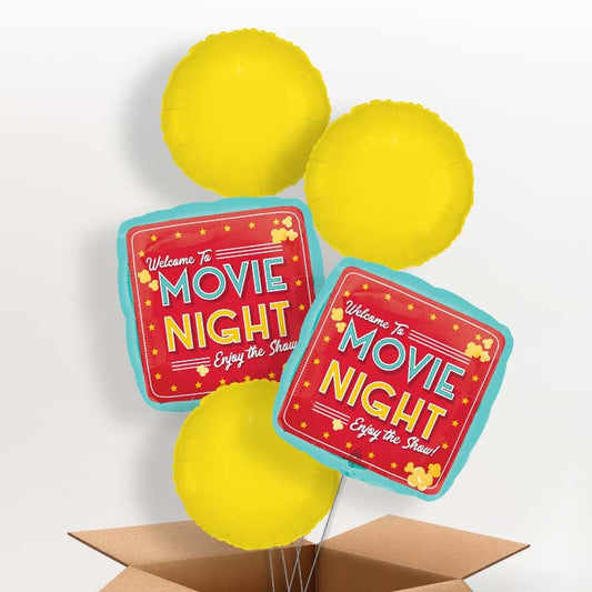 Movie Night Popcorn Helium Balloon in a Box - 5 Balloons | Party Save Smile