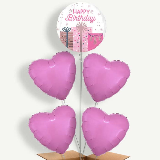 Pastel Presents Birthday Helium Cluster Balloons | Party Save Smile