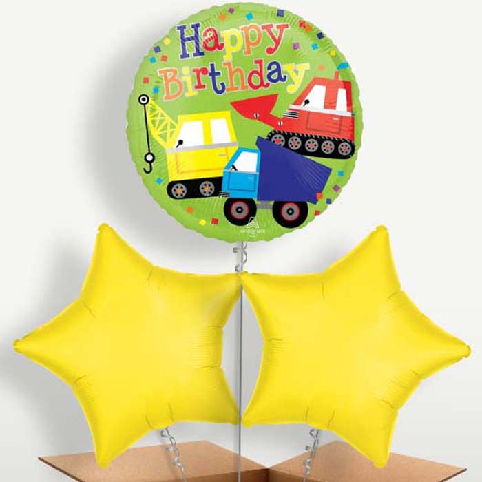 Colourful Construction Birthday Bunch of Balloons | Party Save Smile