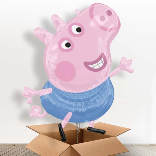 George Pig Helium Balloon in a Box - 1 x Giant Balloon | Party Save Smile