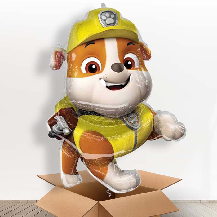 Paw Patrol Rubble Helium Balloon in a Box - Giant Balloon | Party Save Smile