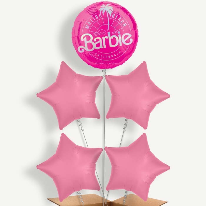 Barbie Malibu Beach Balloon Cluster Inflated with Helium | Party Save Smile