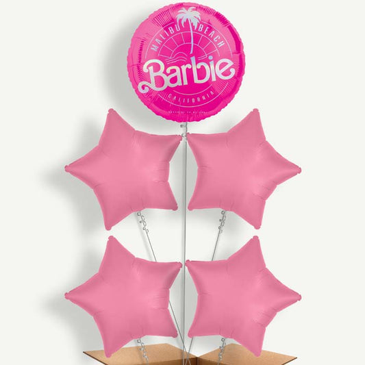 Barbie Malibu Beach Balloon Cluster Inflated with Helium | Party Save Smile