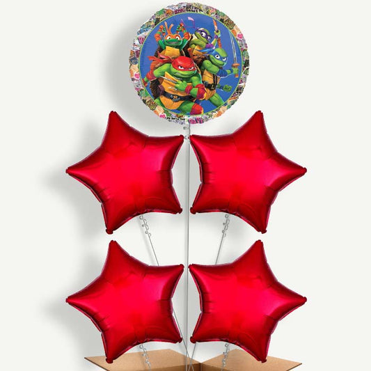 Teenage Mutant Ninja Turtles Helium Balloon Cluster  | Party Save Smile