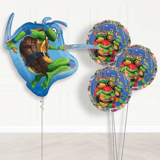Teenage Mutant Ninja Turtles Balloon Bouquet Delivery - 1 x Giant Balloon with Themed Bouquet | Party Save Smile