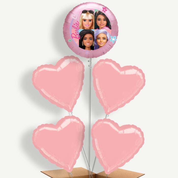 Barbie Party Balloon Cluster Inflated with Helium | Party Save Smile