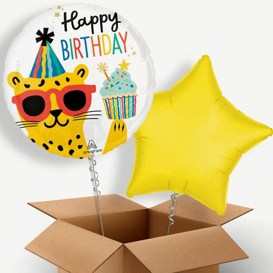Cheetah Party Animal Birthday Helium Balloon Duo | Party Save Smile