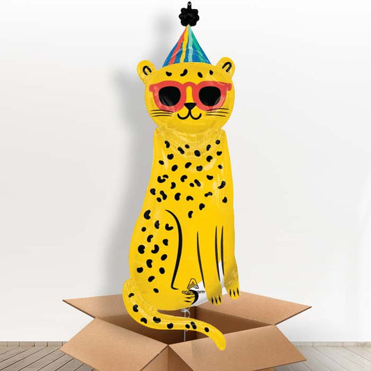 Giant Cheetah Shaped Helium Balloon in a Box - Giant Balloon | Party Save Smile