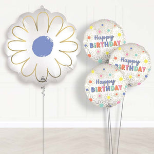 Satin Purple Daisy Balloon Bouquet Delivery
