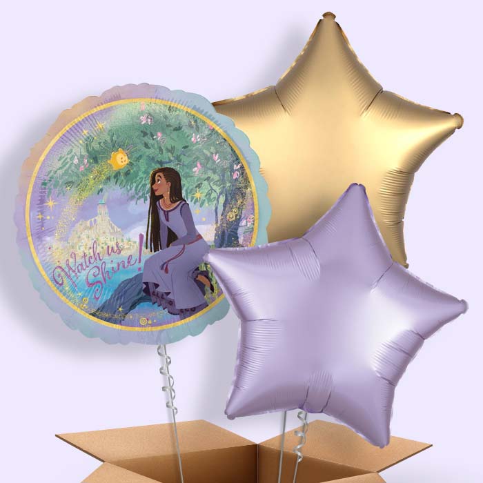 Disney Wish Helium Balloon in a Box - 3 Balloon | Party Save Smile