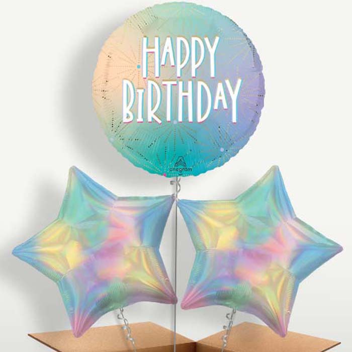 Pastel Dream Happy Birthday Balloon Bunch | Party Save Smile