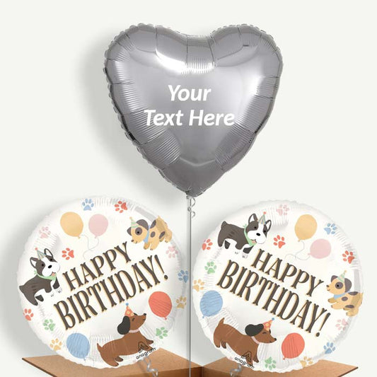 Personalisable Dog Happy Birthday Helium Balloons | Party Save Smile