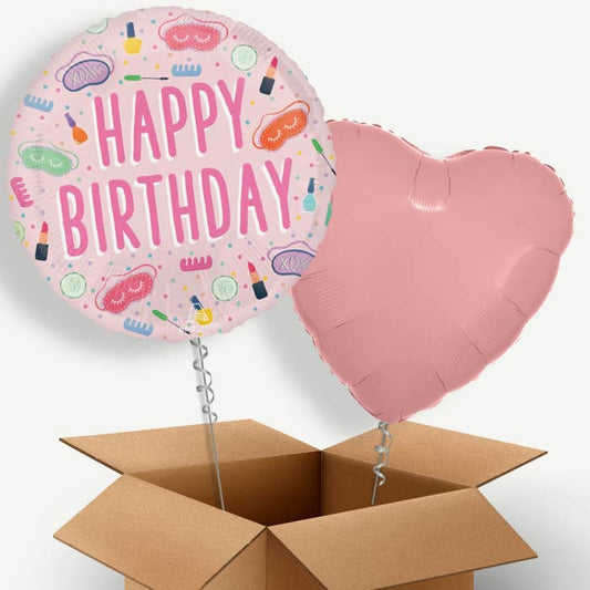 Spa Happy Birthday Helium Balloon Couple | Party Save Smile