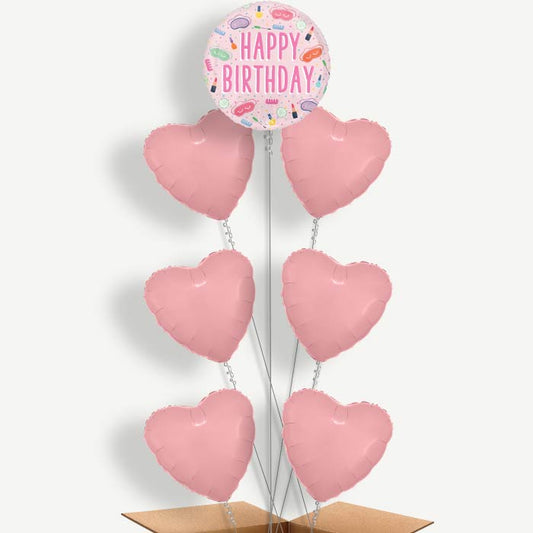 Spa Happy Birthday Helium Balloon Arrangement | Party Save Smile