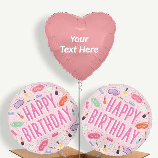 Personalisable Spa Happy Birthday Helium Balloons | Party Save Smile