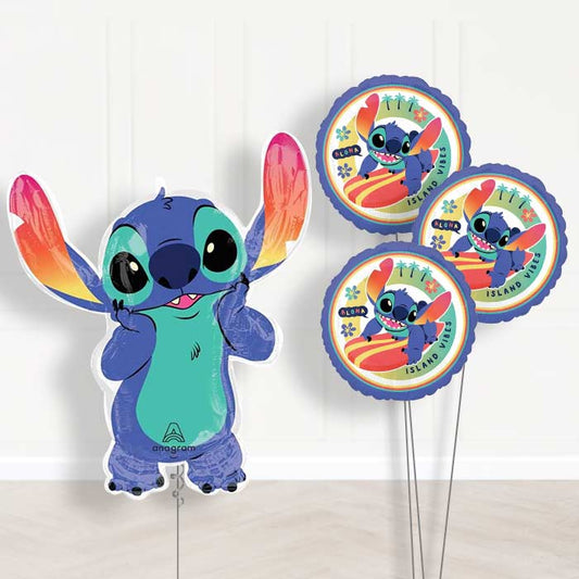 Giant Stitch Shaped Balloon Bouquet Delivery - 1 x Giant Balloon with Themed Bouquet | Party Save Smile