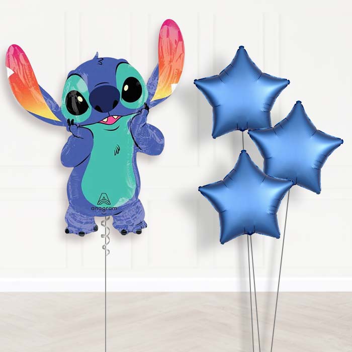 Giant Stitch Shaped Balloon Bouquet Delivery - 1 x Giant Balloon with Plain Bouquet | Party Save Smile