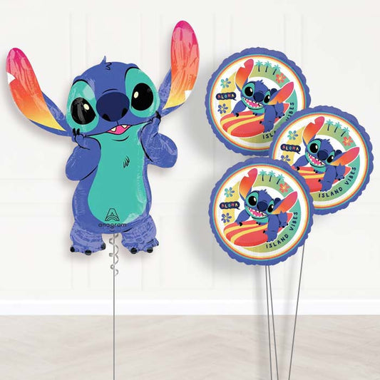 Giant Stitch Shaped Balloon Bouquet Delivery - 1 x Giant Balloon with Themed Bouquet | Party Save Smile