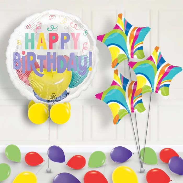 Pastel Confetti Insiders Birthday Balloon with Bouquet - Insider Balloon with Bouquet | Party Save Smile