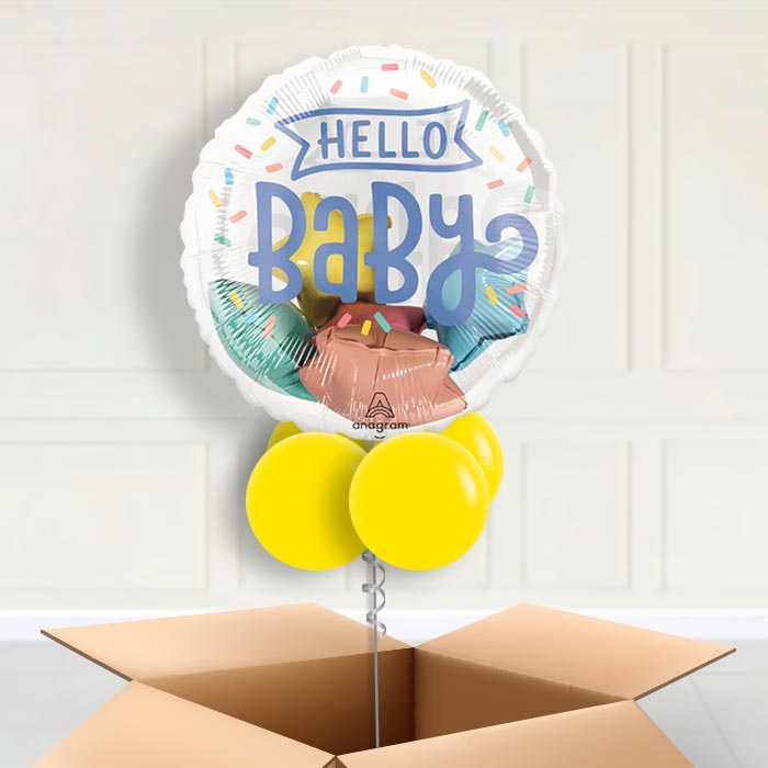 Hello Baby Insiders Baby Shower Helium Balloon in a Box - Insider Balloon | Party Save Smile