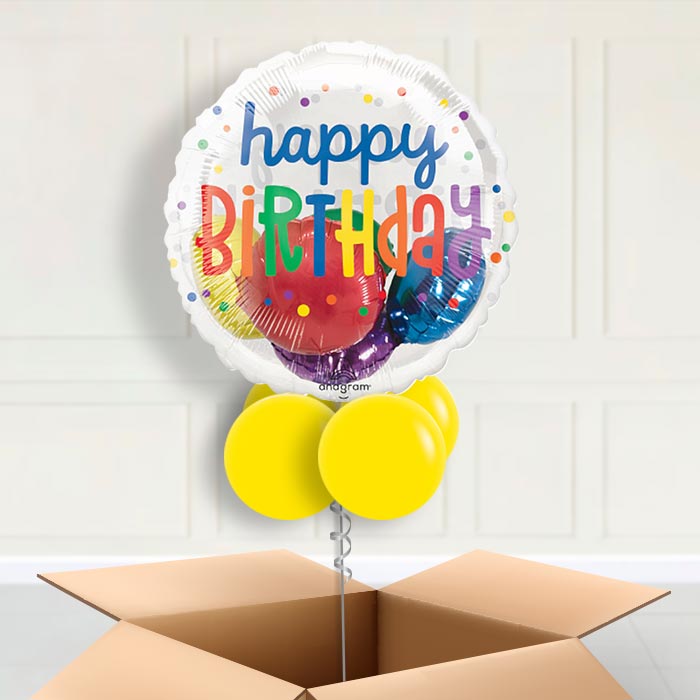 Rainbow Insiders Birthday Helium Balloon in a Box - Insider Balloon | Party Save Smile