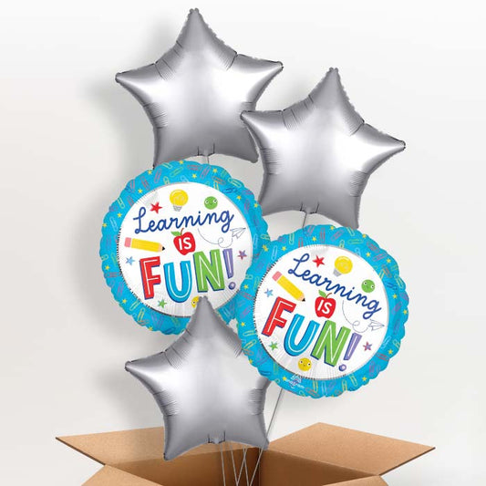 Best Teacher Ever Helium Balloon in a Box - 5 Balloons | Party Save Smile