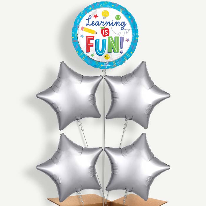 Best Teacher Ever Balloon Cluster Inflated with Helium | Party Save Smile