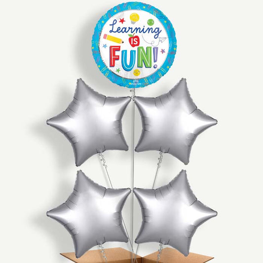 Best Teacher Ever Balloon Cluster Inflated with Helium | Party Save Smile