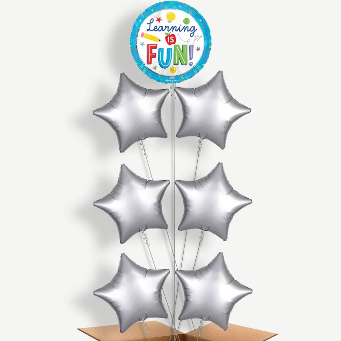 Best Teacher Ever Balloon Arrangement Inflated with Helium | Party Save Smile
