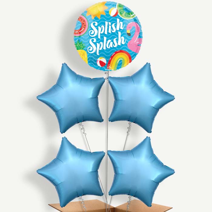 Pool Party Splish Splash Helium Cluster Balloons | Party Save Smile