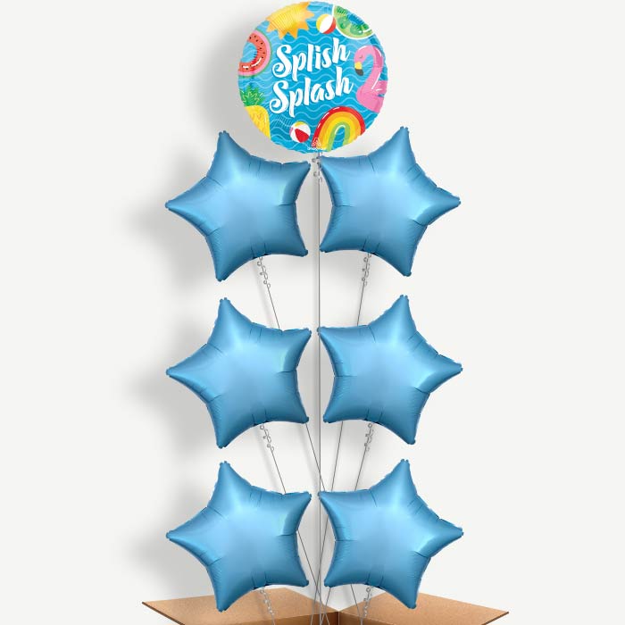 Pool Party Splish Splash Helium Balloon Arrangement | Party Save Smile