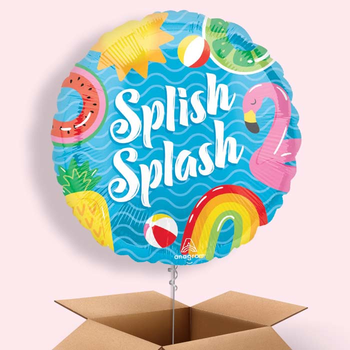 Pool Party Splish Splash Helium Balloon in a Box - 1 Balloon | Party Save Smile