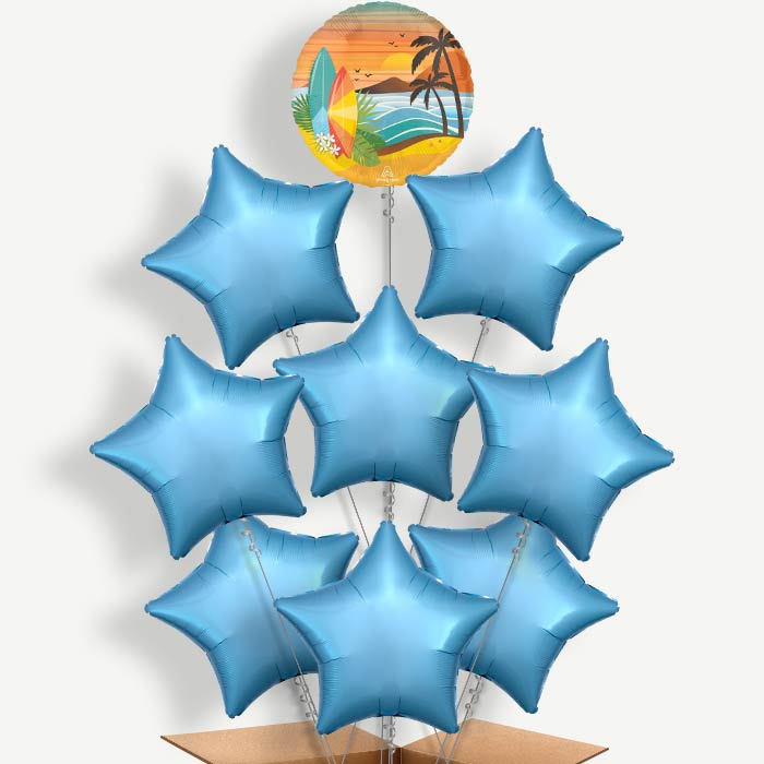 Beach Life Tropical Balloon Bundle Inflated with Helium | Party Save Smile