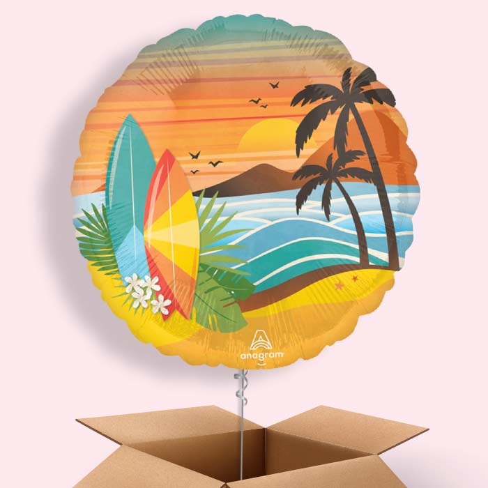 Beach Life Tropical Helium Balloon in a Box - 1 Balloon | Party Save Smile