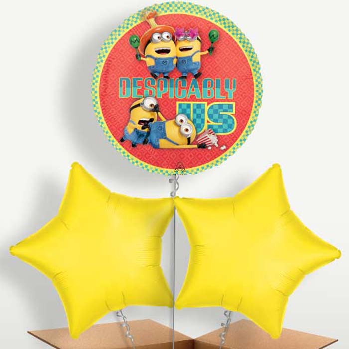 Despicable Me 4 Bunch of Balloons inflated with Helium | Party Save Smile