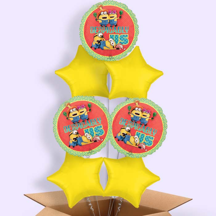 Despicable Me 4 Helium Balloon in a Box - 7 Balloons | Party Save Smile