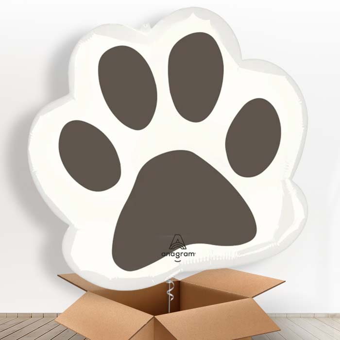 Giant Paw Print Helium Balloon in a Box - Giant Balloon | Party Save Smile