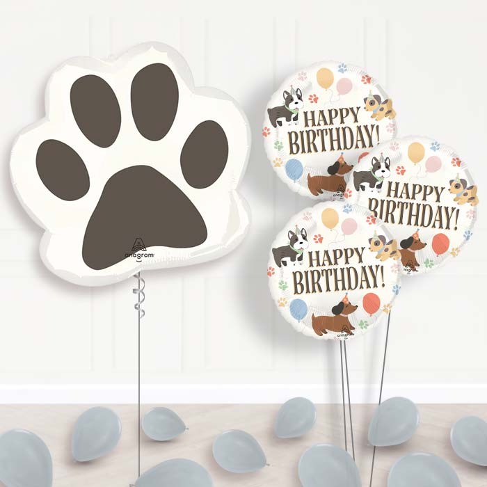 Giant Paw Print Balloon Bouquet Delivery - Themed Bouquet and Latex | Party Save Smile