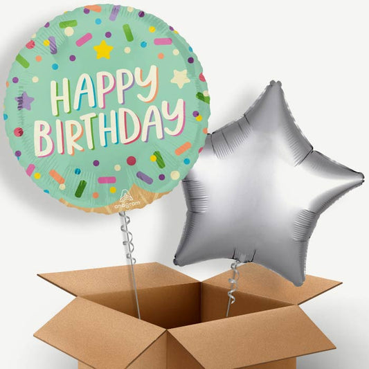 Ice Cream Sprinkles Helium Balloon Pair | Party Save Smile