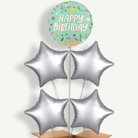 Ice Cream Sprinkles Balloon Clusters Inflated with Helium | Party Save Smile