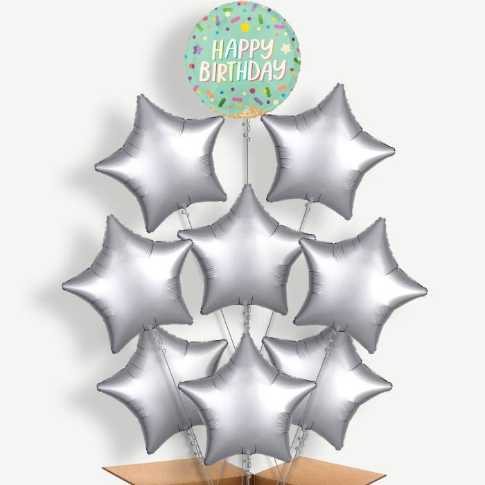 Ice Cream Sprinkles Balloon Bundle Inflated with Helium | Party Save Smile