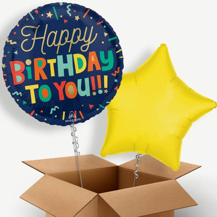Happy Birthday to You Helium Balloon Pair | Party Save Smile