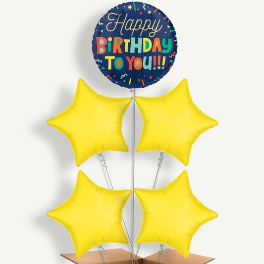 Happy Birthday to You Helium Cluster Balloons | Party Save Smile