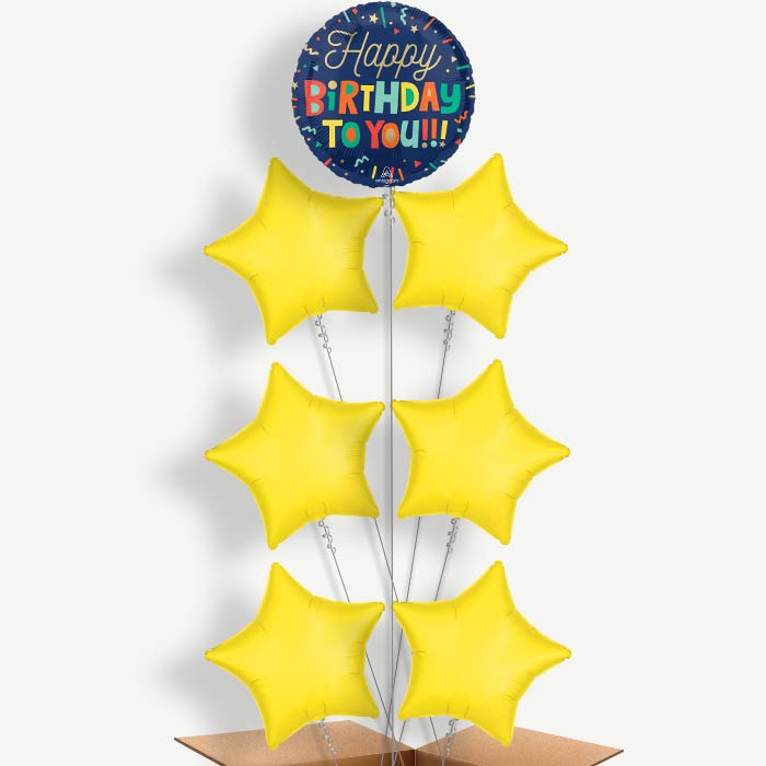 Happy Birthday to You Helium Balloon Arrangement | Party Save Smile